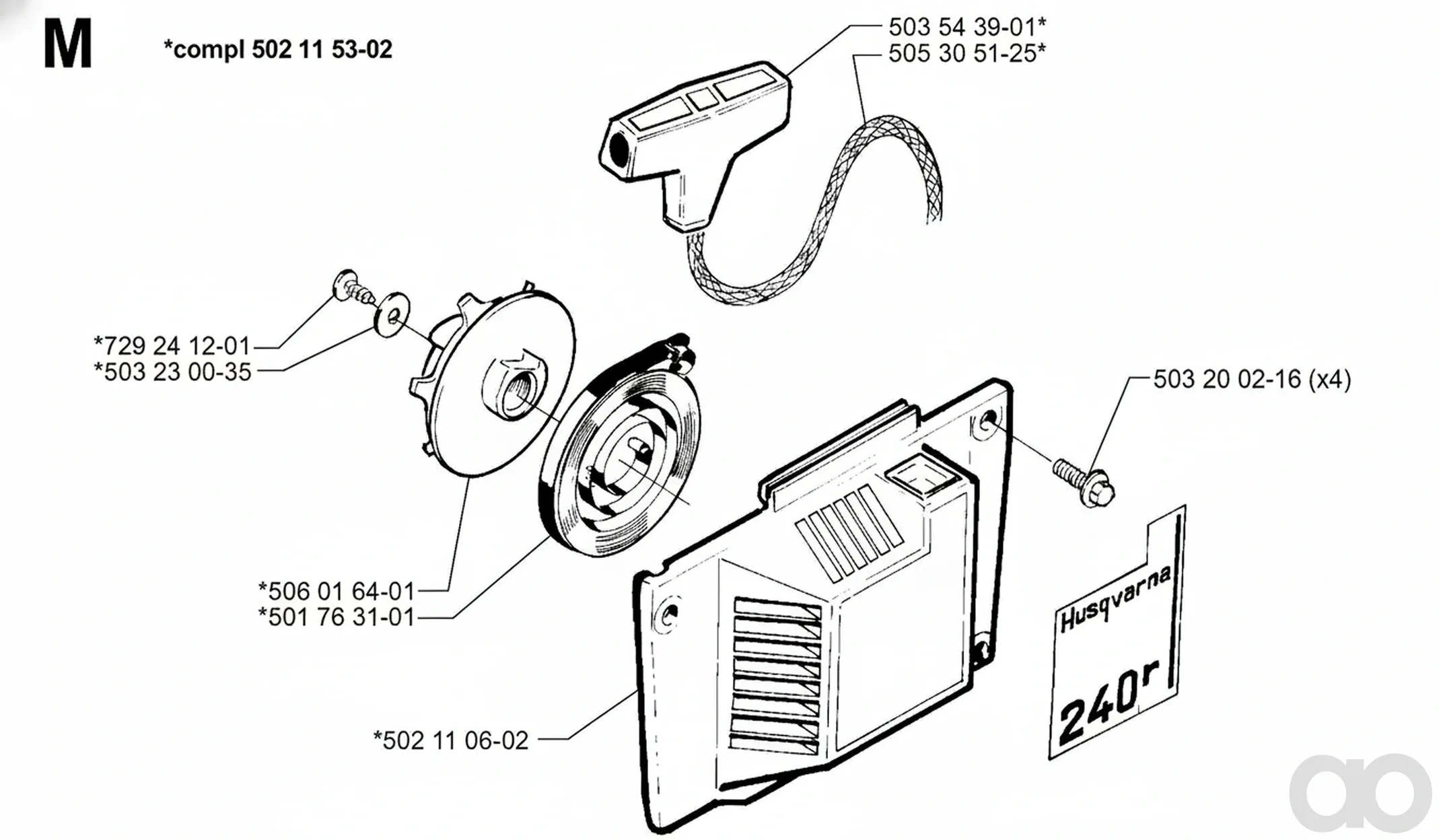 Husqvarna - 502115302 - Starter