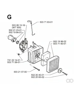 Husqvarna - 503281516 - Carburetor (WT 500)