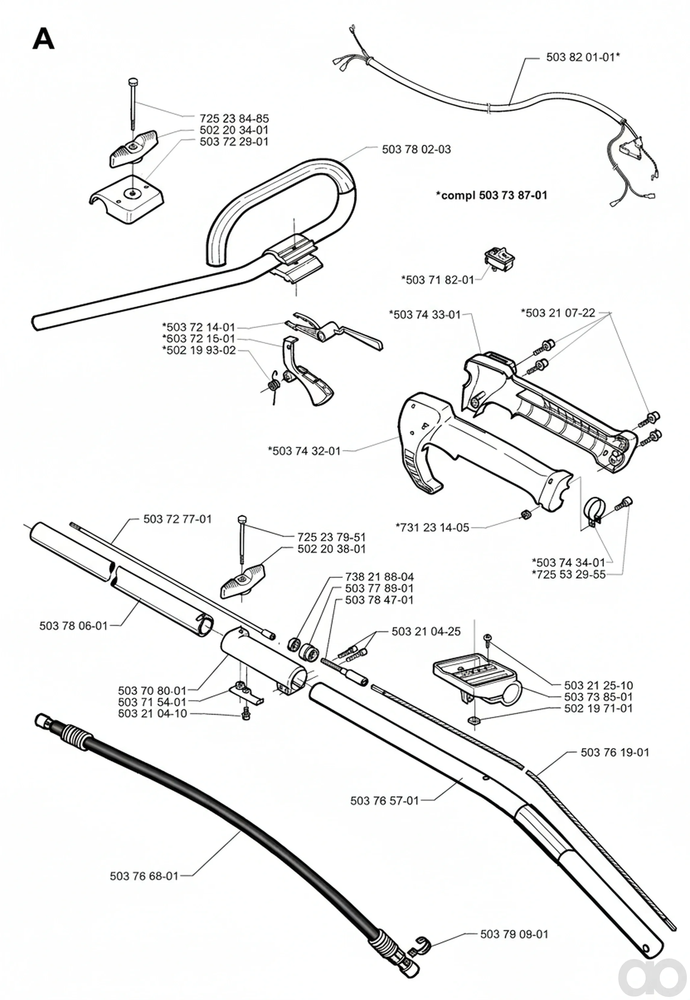 Husqvarna - 503820101 - Cable Assembly