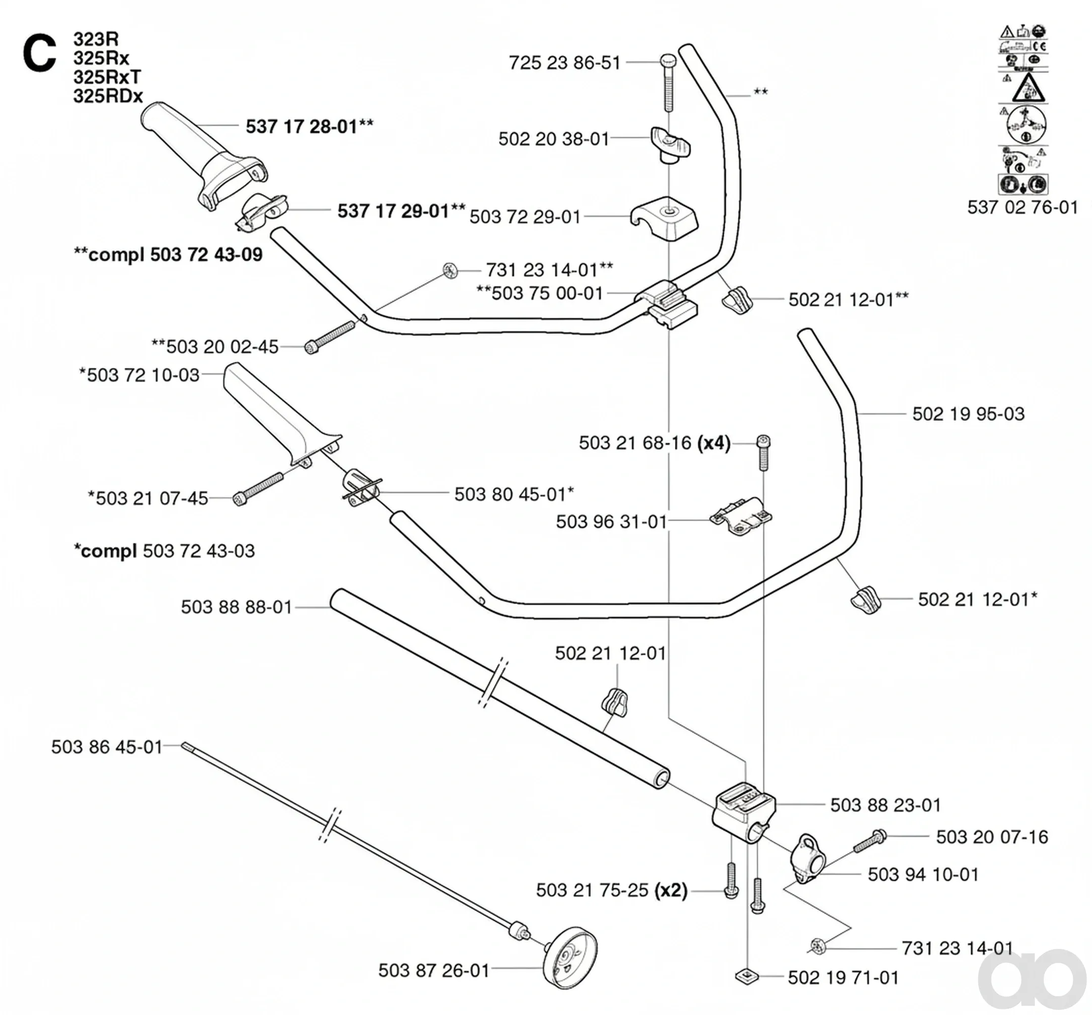Husqvarna - 503872601 - Clutch Drum Assembly