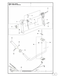 Husqvarna - 504209804 - Throttle Handle Assy (Incl. Pos. 2-10)