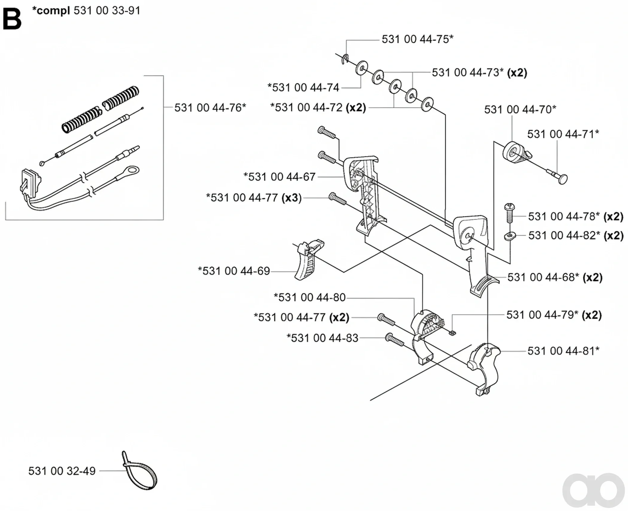 Husqvarna - 531004476 - Cable Assy