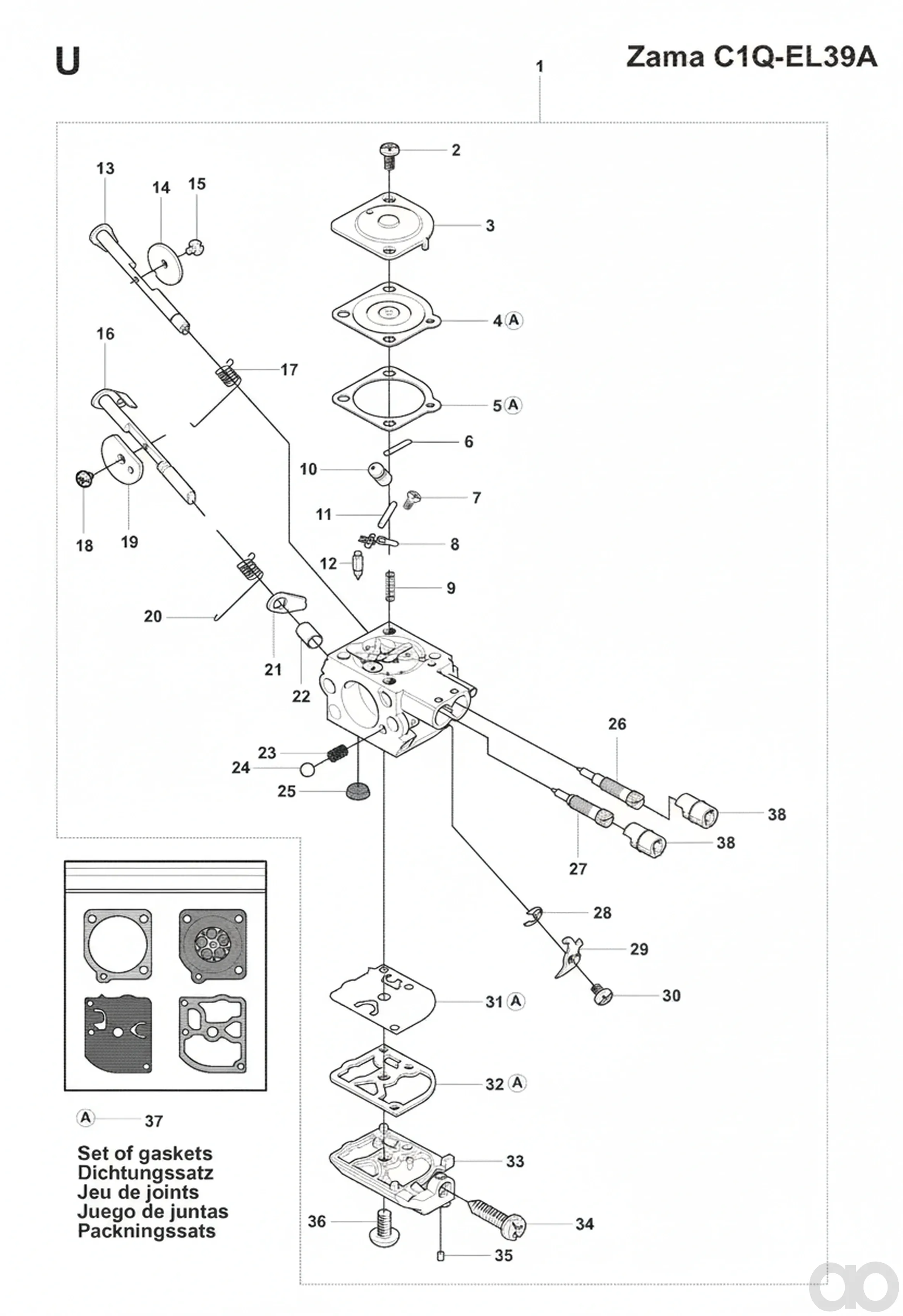 Husqvarna - 531004552 - Gasket Kit