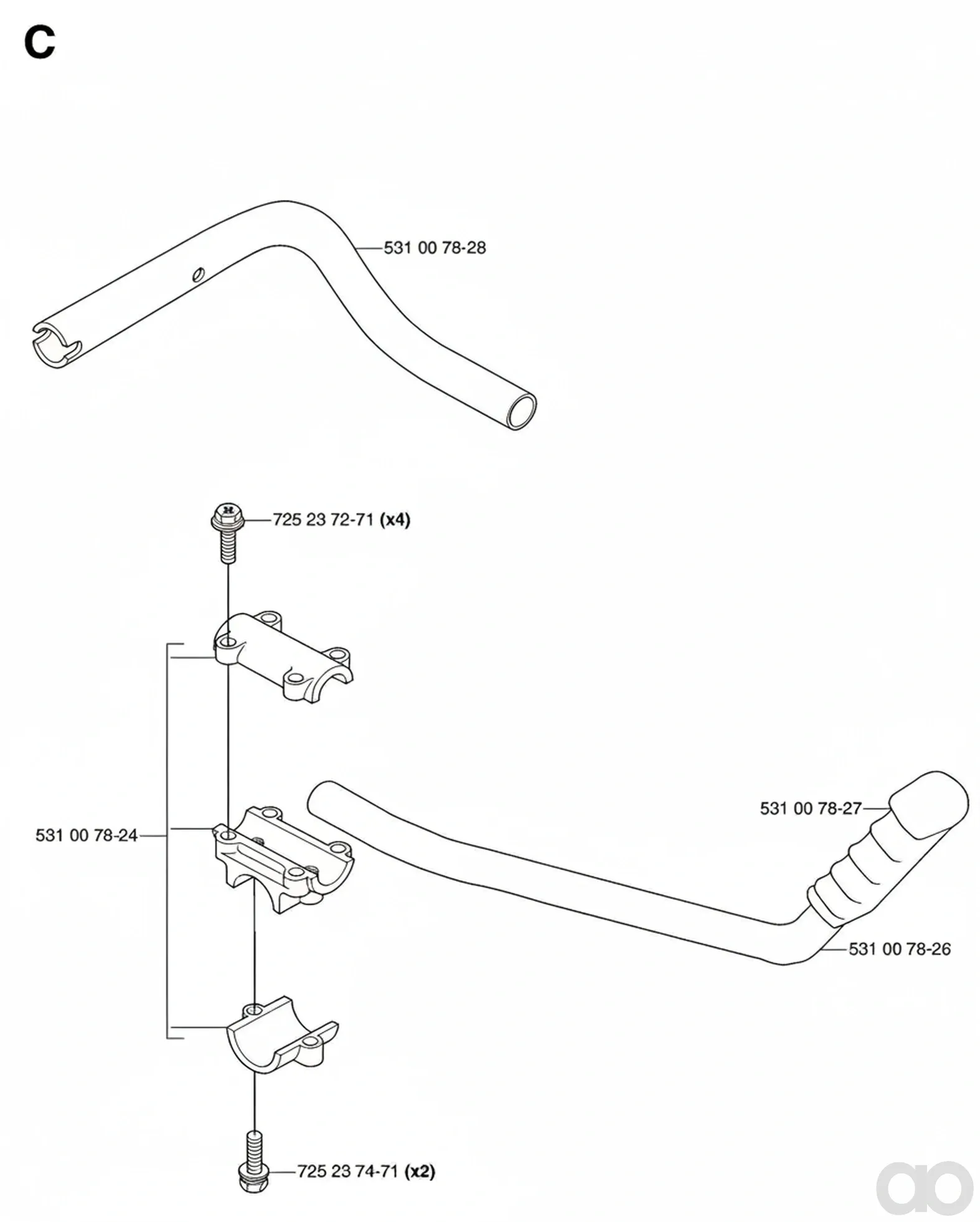 Husqvarna - 531007827 - Handle