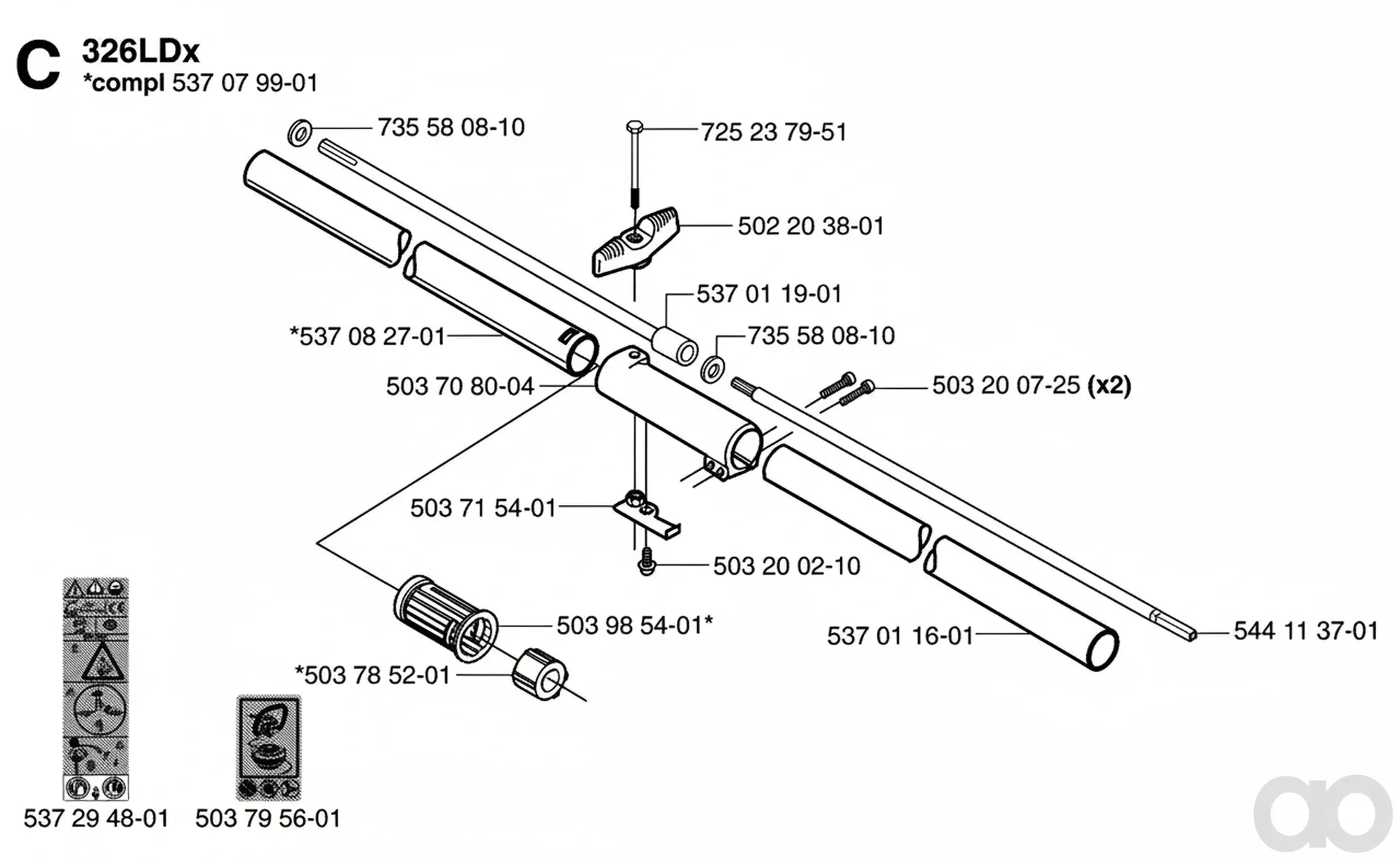 Husqvarna - 544113701 - Shaft 323LD