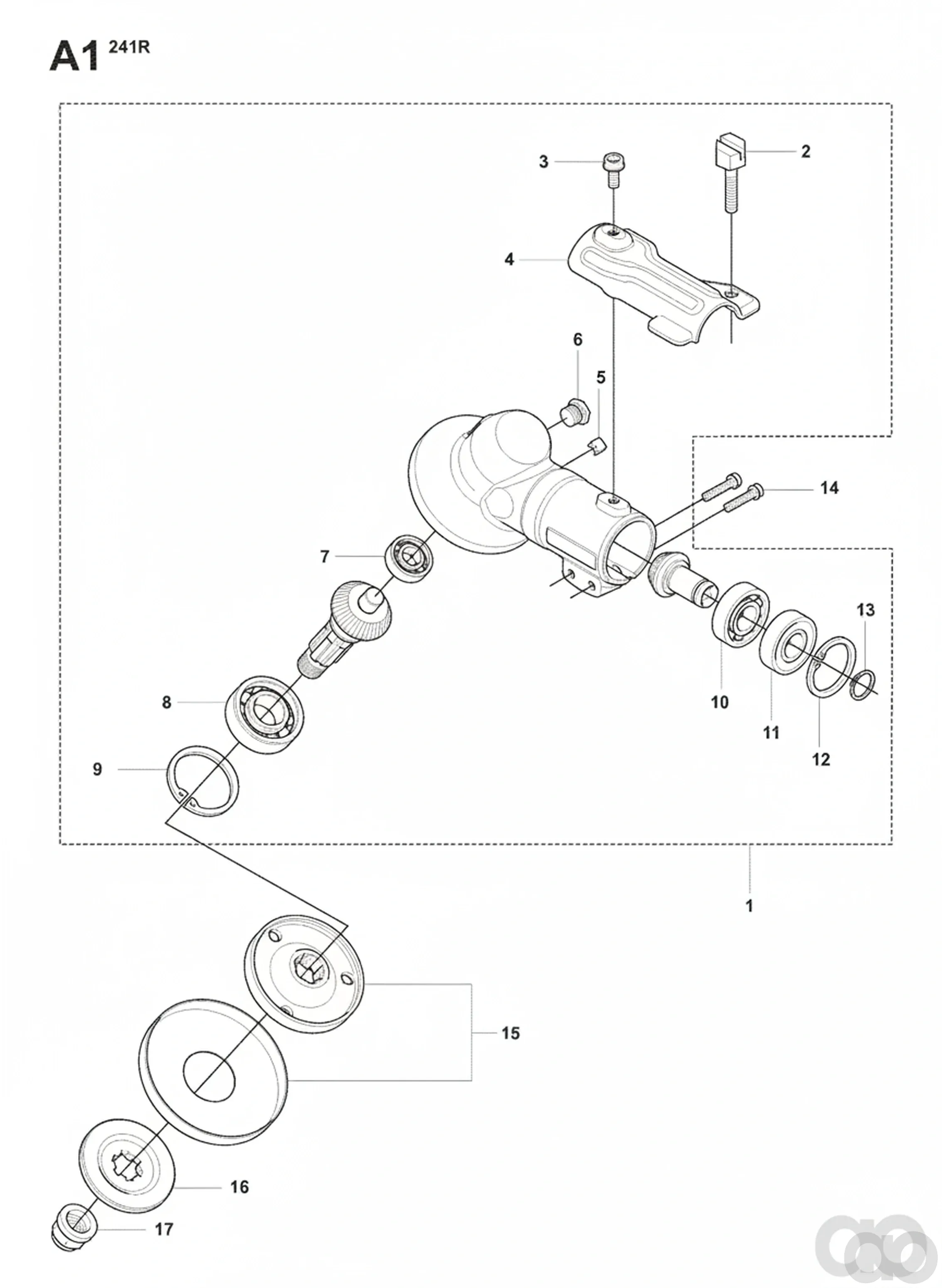 Husqvarna - 544216401 - Angle Gear 235FR 333R 535Rx 336FR Husqvarna