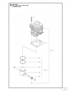 Husqvarna - 574364301 - Cylinder Assembly Diameter 38mm