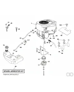 Husqvarna - 584248702 - Cap Assembly, Cap, Fuel, 3