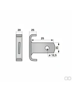 Krone - 00404414 - Tine Securing Krone 264 039 Prillinger