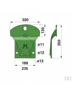 Krone - 00412450 - Slide Shoe Replacement for Krone 1 Prillinger