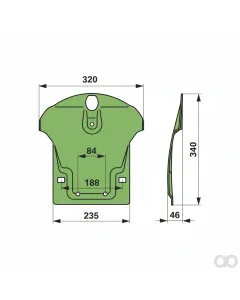 Krone - 00412451 - Slide Shoe Replacement for Krone 1 Prillinger