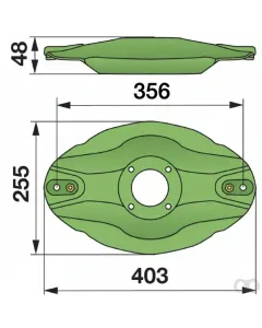 Krone - 00412640 - Mowing Disc Replacement for Krone Prillinger