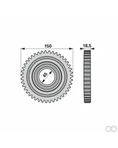 Krone - 00416402 - Spur Gear 43T, Crown 253 0 Prillinger