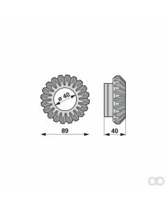 Krone - 00416404 - Bevel Gear 20T, Crown 150 5 Prillinger