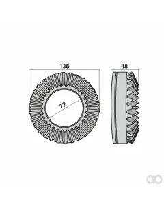 Krone - 00453510 - Ring Gear 30T, Crown 261 Prillinger