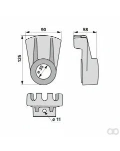 Krone - 00453519 - Adjustment Holder Crown 264 023.0 Prillinger