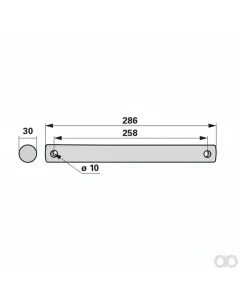 Krone - 00453522 - Bolt 30 x 286 mm, Crown 260 Prillinger