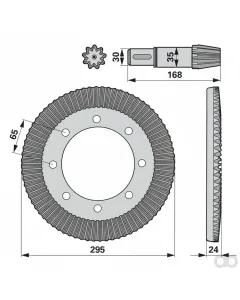 Krone - 00453525 - Bevel Gear Set 9/79T, Crown Prillinger