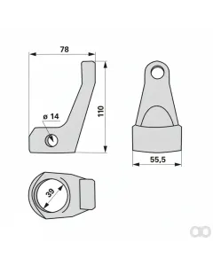 Krone - 00453530 - Control Arm Crown 265 048.0 Prillinger