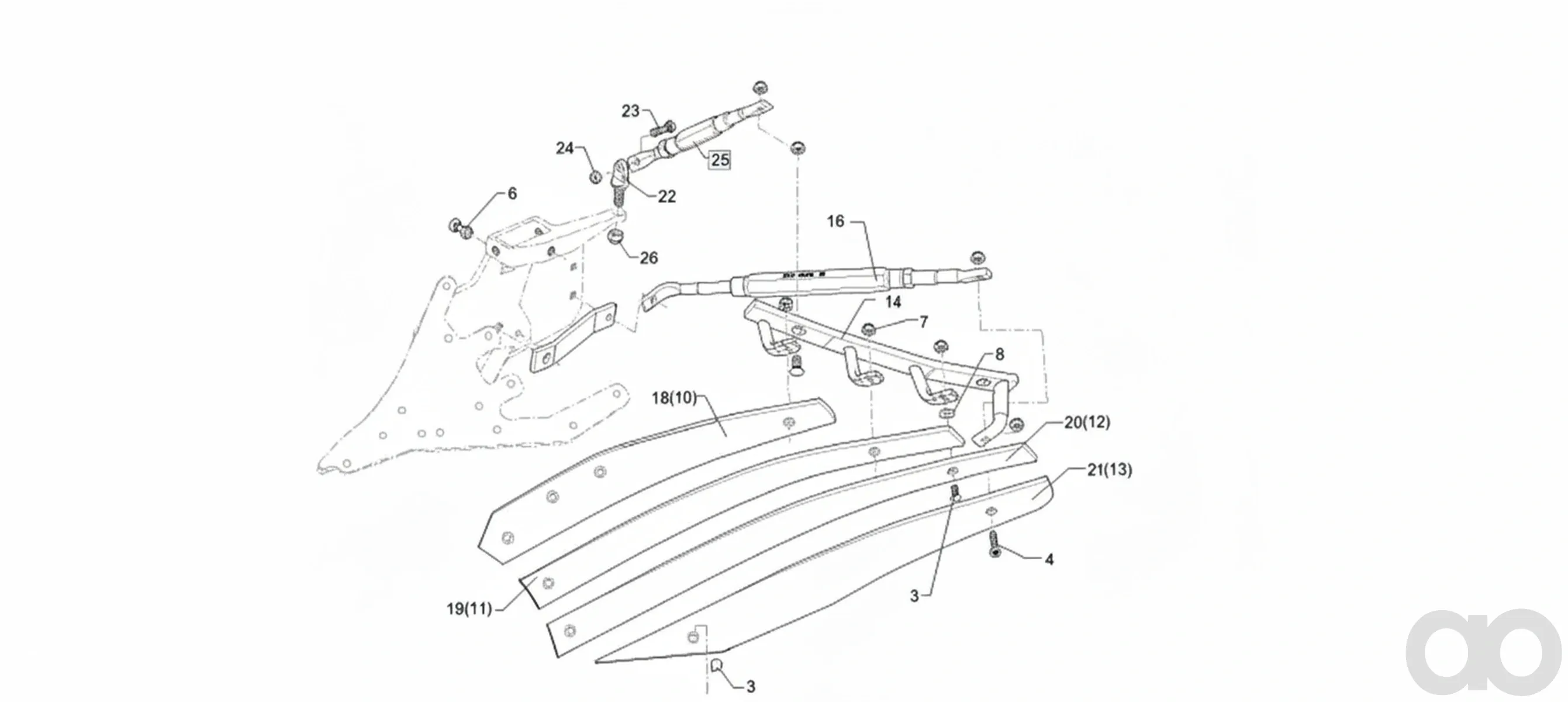 Lemken - 34410037 - Mouldboard Slat