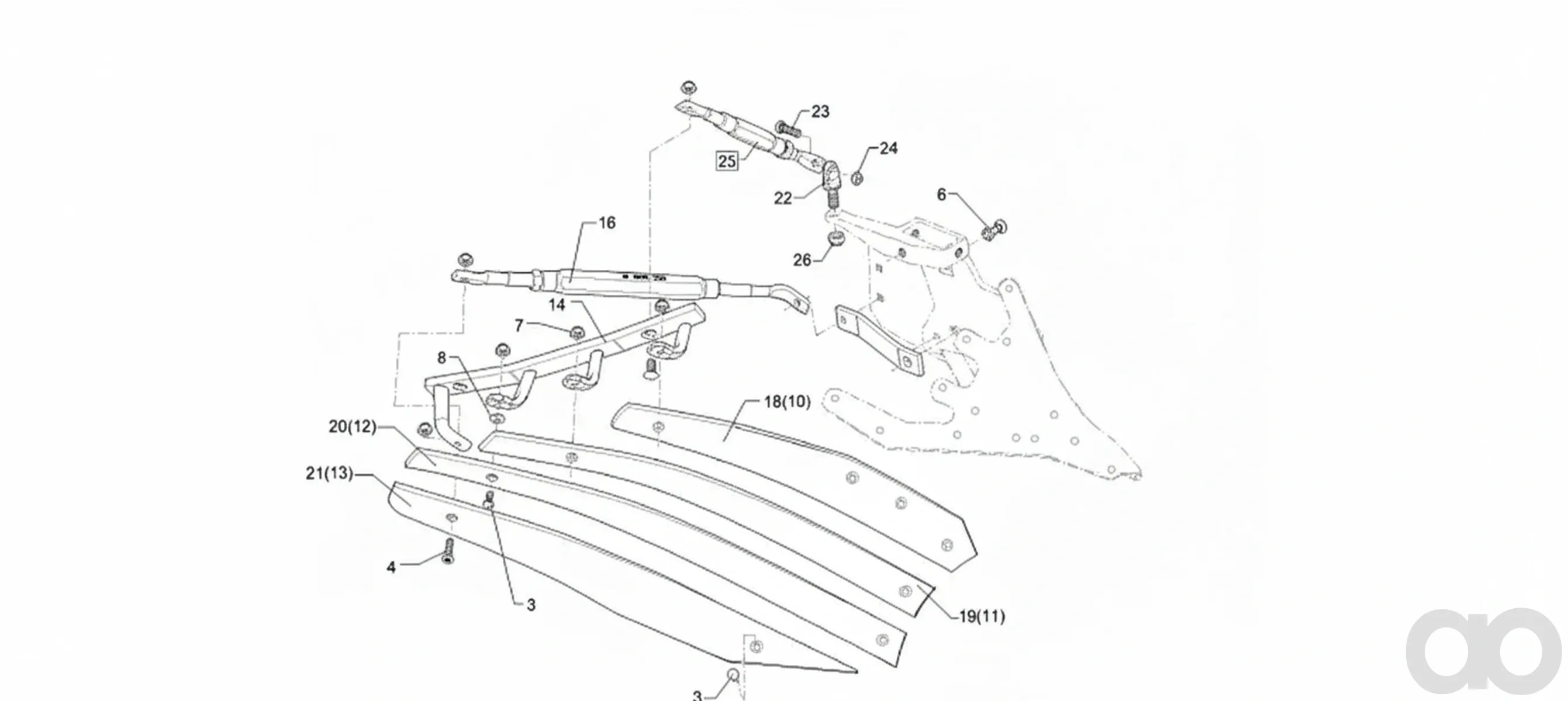 Lemken - 34410040 - Mouldboard Slat