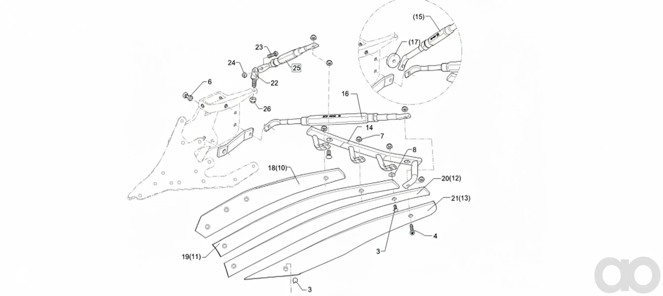 Lemken - 34410041 - Mouldboard Slat