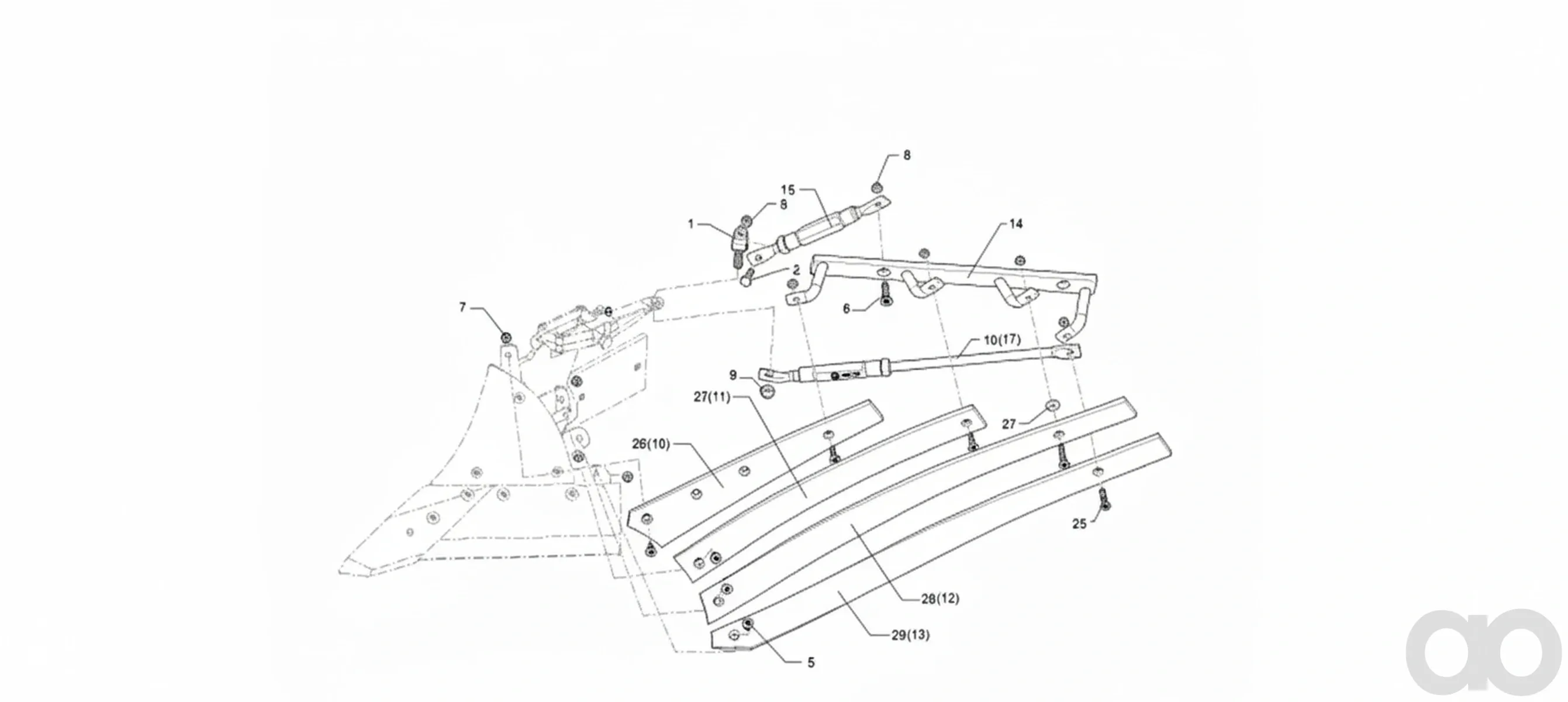 Lemken - 3444041 - Mouldboard Slat
