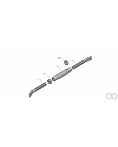 Lemken - 5670184 - Moldboard Stay M20x340-440 26/13 Grd
