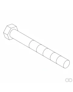 John Deere - 19H1988 - Hexagonal Head Screw, 3/4" X 6"