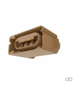John Deere - 57M10473 - Brown Internal Electrical Connector Housing, 3 Cavities