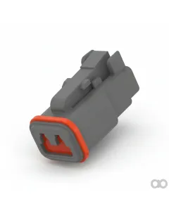 John Deere - 57M10523 - Gray Internal Electrical Connector Housing, 2 Cavities