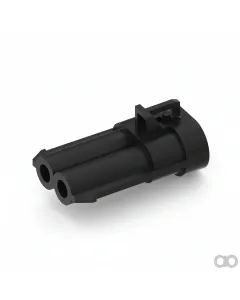 John Deere - 57M14490 - Black Internal Electrical Connector Housing, Cavities 2