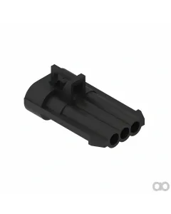 John Deere - 57M7257 - Black Internal Electrical Connector Housing, 3 Cavities