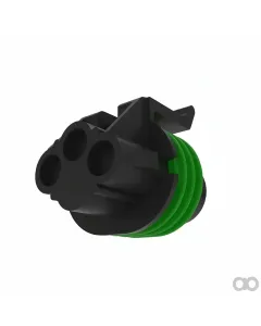 John Deere - 57M7343 - Gray External Electrical Connector Housing, 3 Cavities
