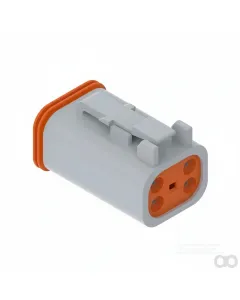 John Deere - 57M7535 - Gray Internal Electrical Connector Terminal, 4 Cavities