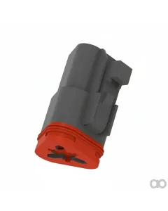 John Deere - 57M7627 - Gray Internal Electrical Connector Assembly, 3 Cavities