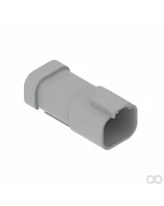 John Deere - 57M7628 - Gray External Electrical Connector Assembly, 4 Cavities
