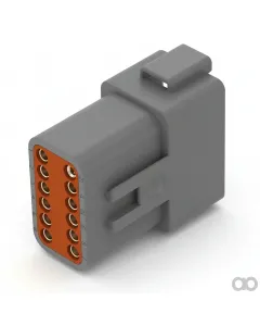 John Deere - 57M7633 - Gray External Electrical Connector Assembly, 12 Cavities