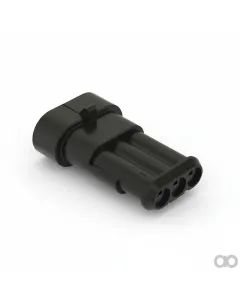 John Deere - 57M7742 - Black Internal Electrical Connector Housing, Cavities 3