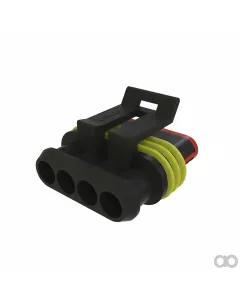 John Deere - 57M7933 - Black Internal Electrical Connector, 4 Cavities