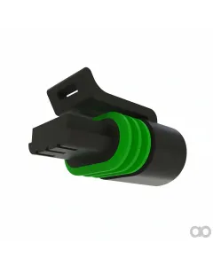 John Deere - 57M8155 - Black External Electrical Connector Housing, 3 Cavities