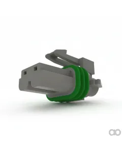 John Deere - 57M8161 - Light Gray External Electrical Connector Housing, 2 Cavities