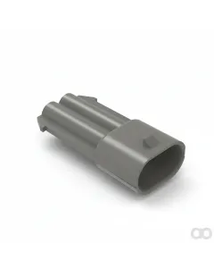 John Deere - 57M8207 - Gray Internal Electrical Connector Housing, Cavities 2