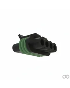 John Deere - 57M8416 - Black External Electrical Connector Housing, 4 Cavities