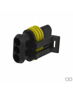 John Deere - 57M8542 - Tyco Black External Electrical Connector Housing, 3 Cavities