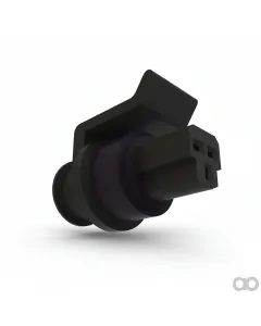 John Deere - 57M8557 - Black External Electrical Connector Housing, 3 Cavities