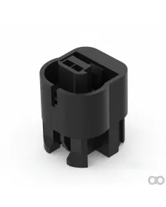 John Deere - 57M8601 - Black External Electrical Connector Housing, 2 Cavities