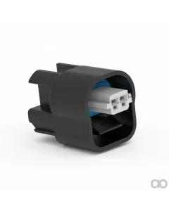 John Deere - 57M8612 - Black External Electrical Connector Housing, 2 Cavities