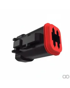 John Deere - 57M8635 - Black Internal Electrical Connector Housing, 4 Cavities