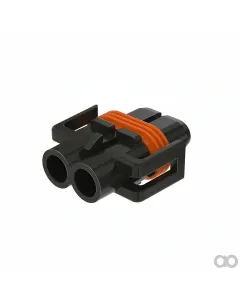 John Deere - 57M8921 - Black External Electrical Connector Housing, 2 Cavities